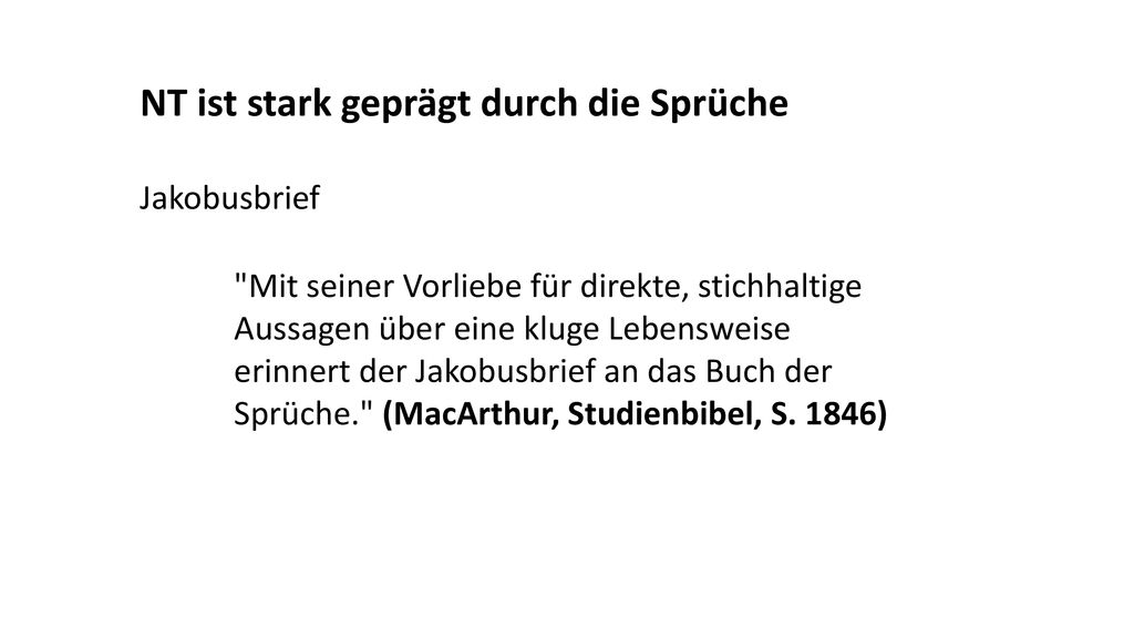 Sprüche in Bezug auf NT. ppt herunterladen