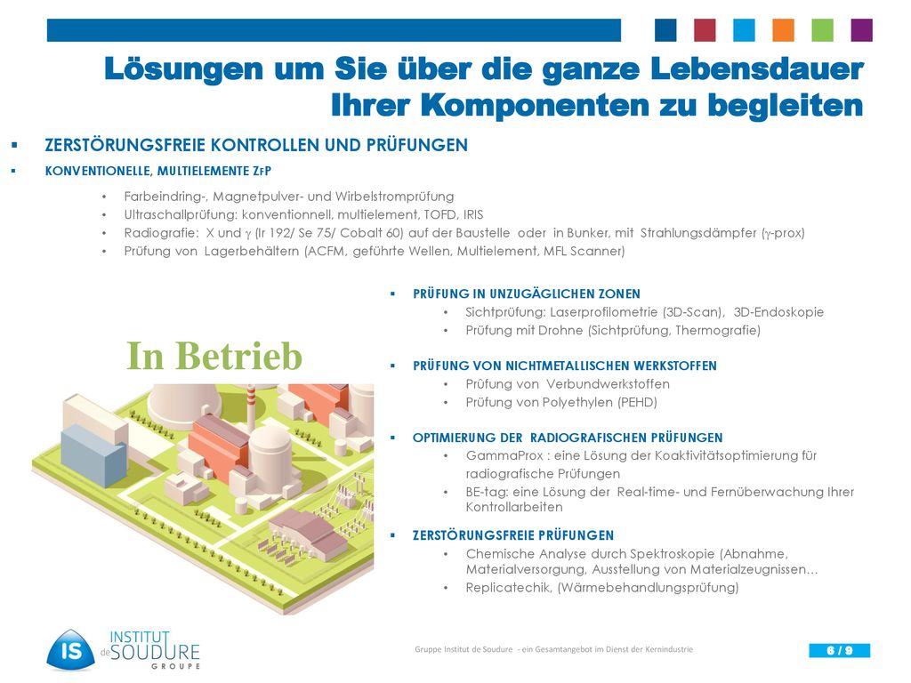 Lösungen um Sie über die ganze Lebensdauer Ihrer Komponenten zu begleiten