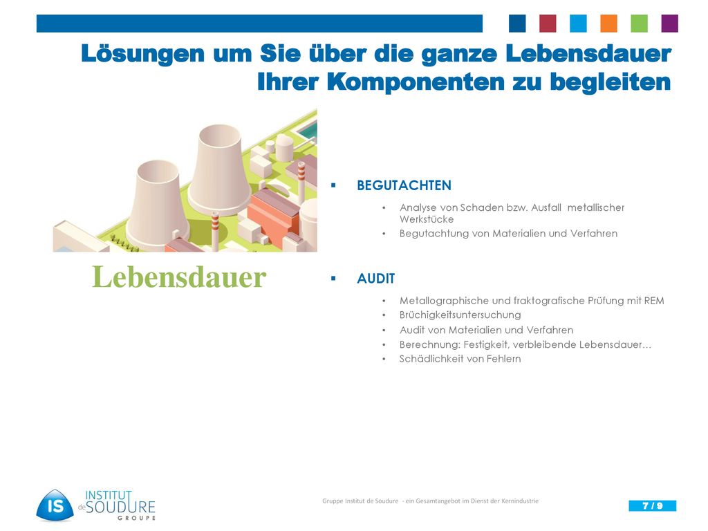 Lösungen um Sie über die ganze Lebensdauer Ihrer Komponenten zu begleiten