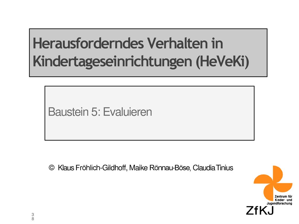 Herausforderndes Verhalten in Kindertageseinrichtungen (HeVeKi)