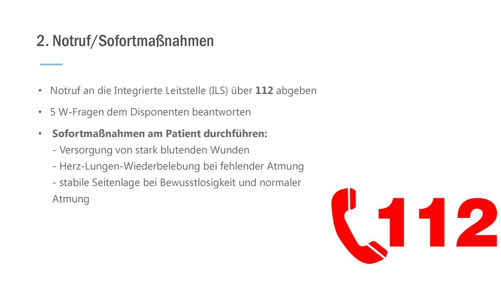 Abschnitt 1 Die Rettungskette und der Notruf ppt herunterladen