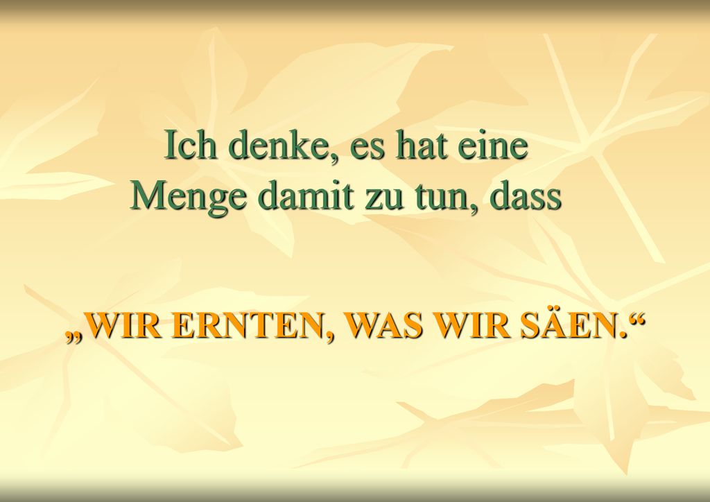 Ich denke, es hat eine Menge damit zu tun, dass
