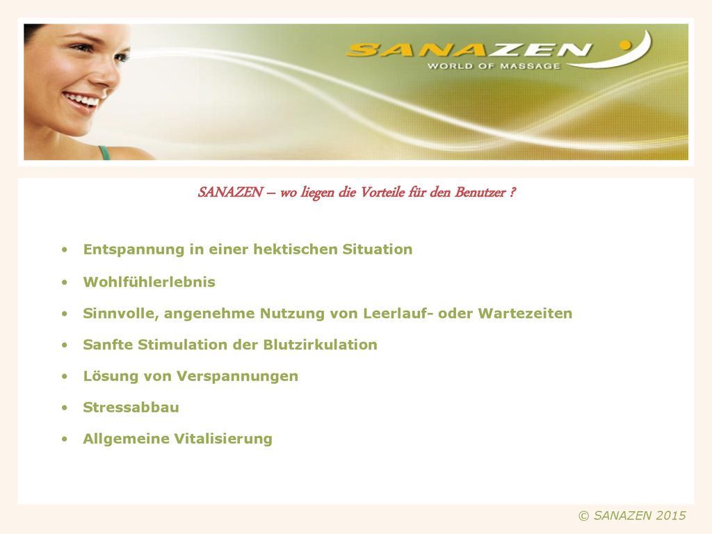 SANAZEN – wo liegen die Vorteile für den Benutzer