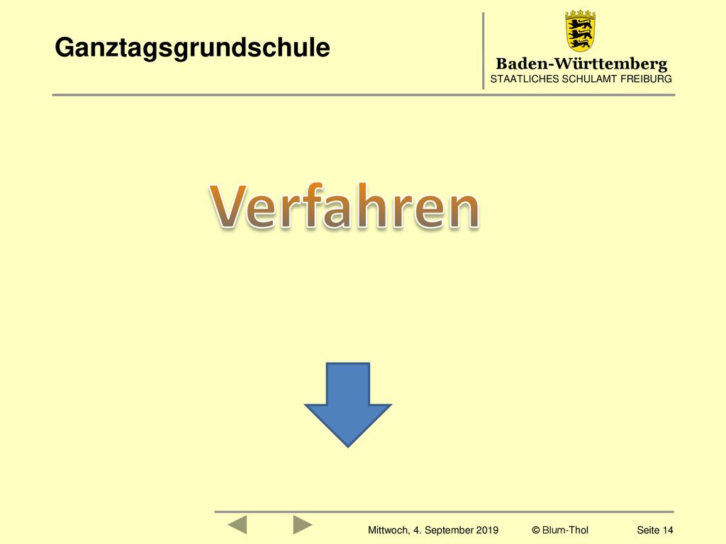 Ganztagsgrundschule Verfahren Mittwoch, 4. September 2019 © Blum-Thol