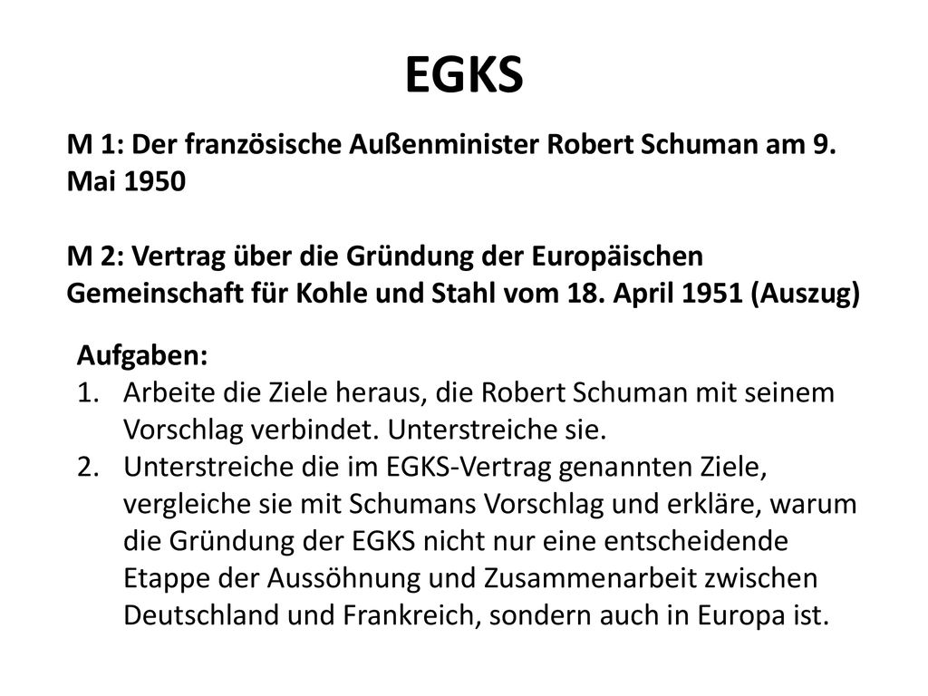 EGKS M 1: Der französische Außenminister Robert Schuman am 9. Mai 1950
