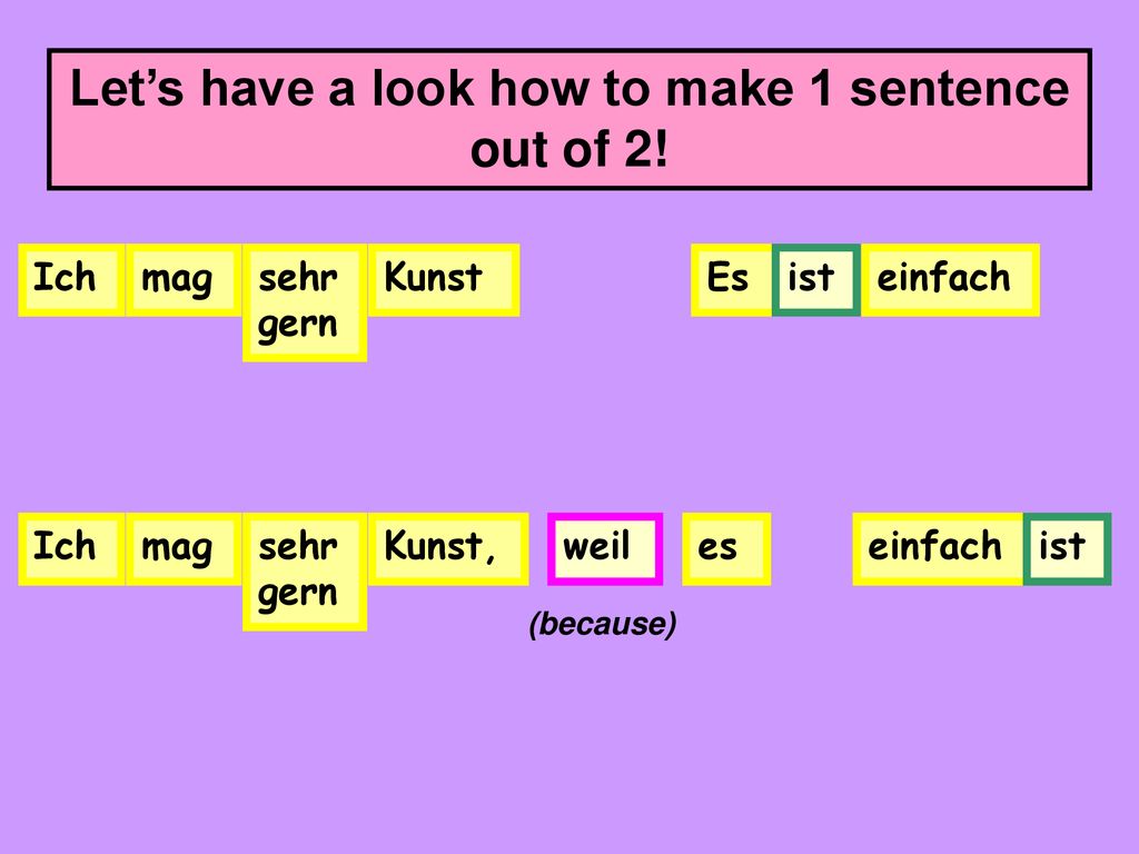Let’s have a look how to make 1 sentence out of 2!