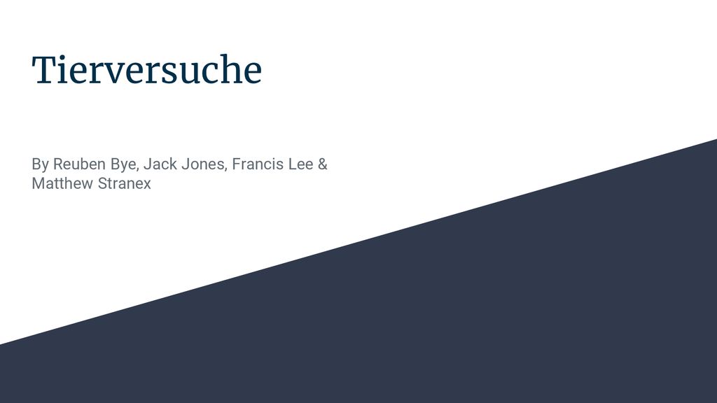 By Reuben Bye, Jack Jones, Francis Lee & Matthew Stranex