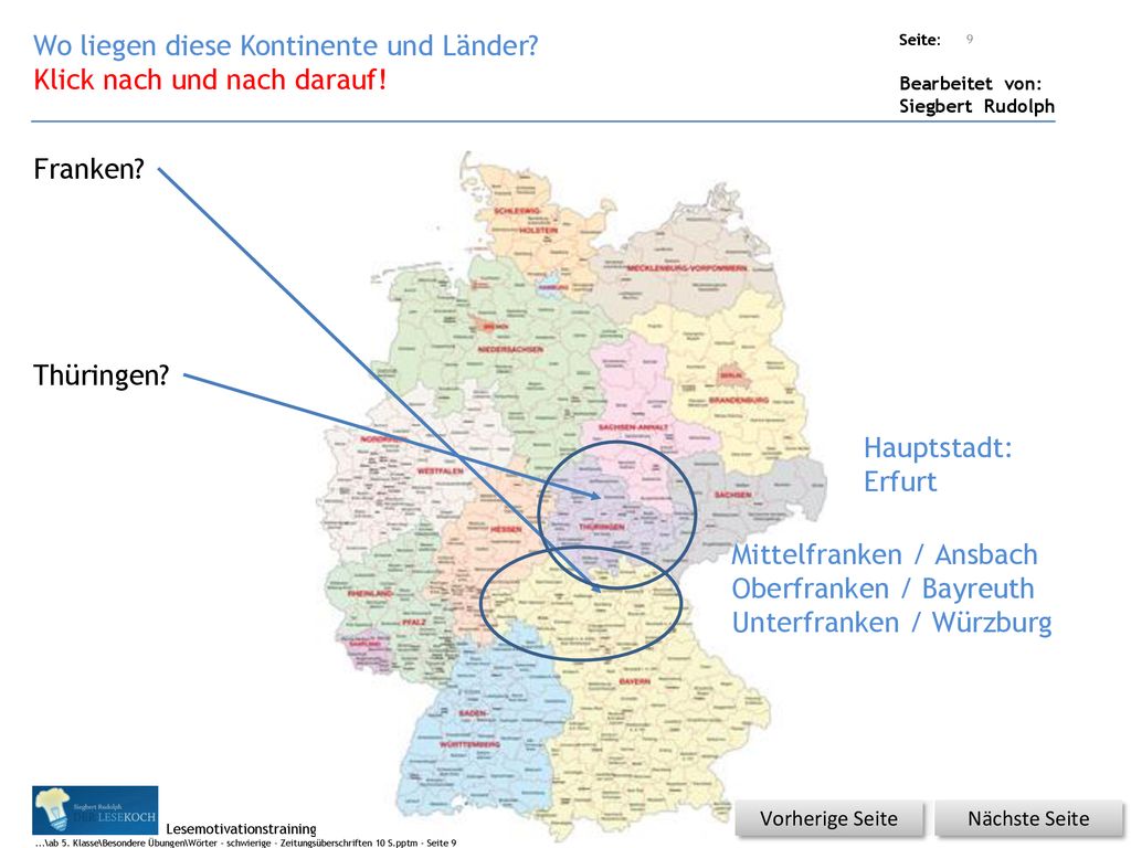Wo liegen diese Kontinente und Länder Klick nach und nach darauf!