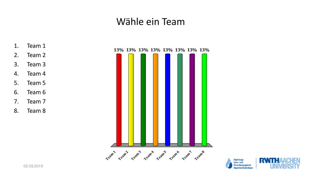 Wähle ein Team Team 1 Team 2 Team 3 Team 4 Team 5 Team 6 Team 7 Team 8