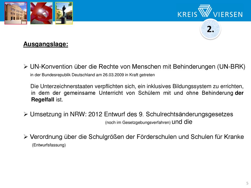 2. Ausgangslage: UN-Konvention über die Rechte von Menschen mit Behinderungen (UN-BRK)