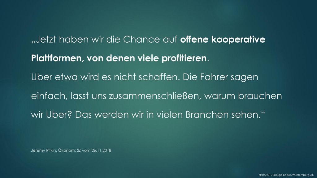 „Jetzt haben wir die Chance auf offene kooperative Plattformen, von denen viele profitieren.