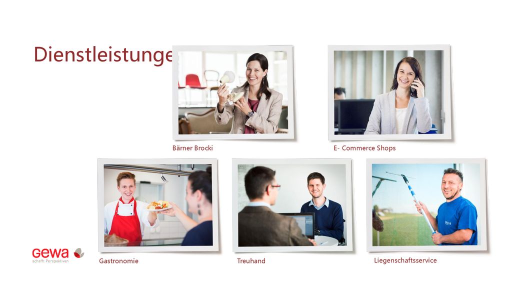 Dienstleistungen Bärner Brocki E- Commerce Shops Gastronomie Treuhand