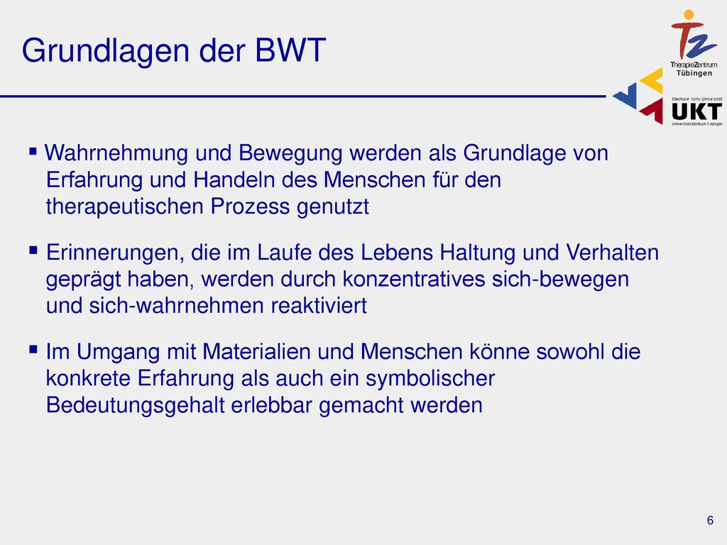 Grundlagen der BWT Erfahrung und Handeln des Menschen für den