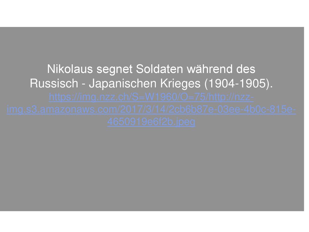 Nikolaus segnet Soldaten während des Russisch - Japanischen Krieges ( ).