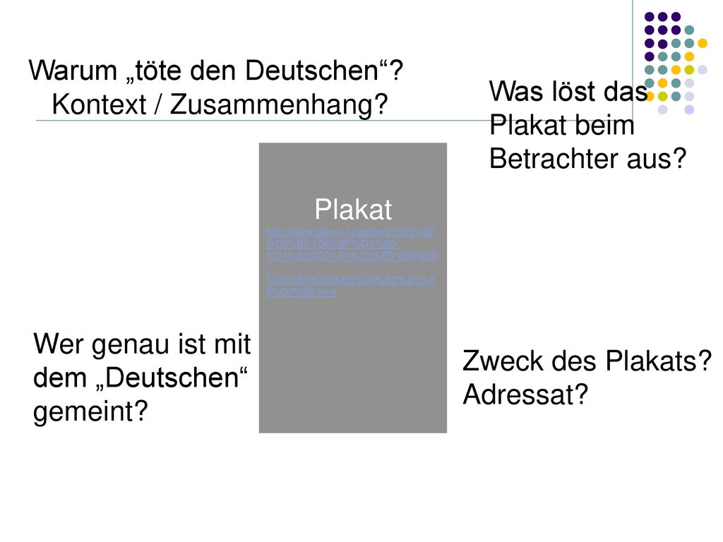 Warum „töte den Deutschen Kontext / Zusammenhang Was löst das