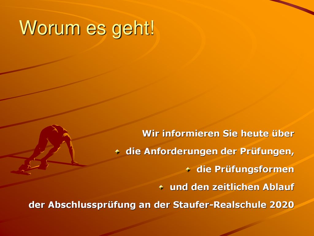 Worum es geht! Wir informieren Sie heute über