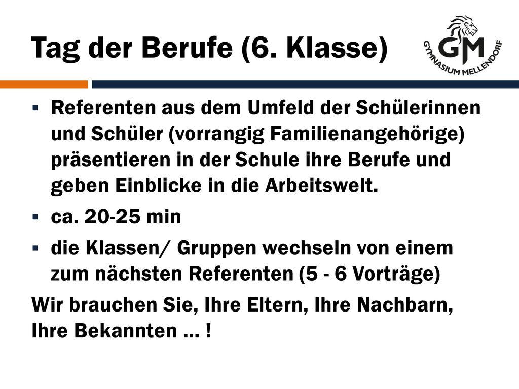 Tag der Berufe (6. Klasse)
