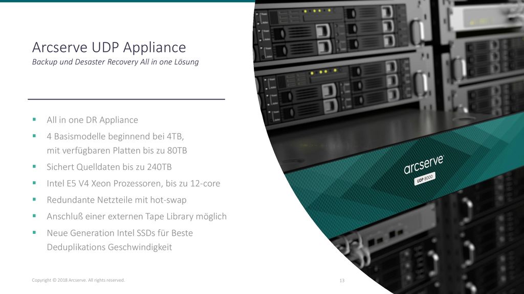 Arcserve UDP Appliance Backup und Desaster Recovery All in one Lösung