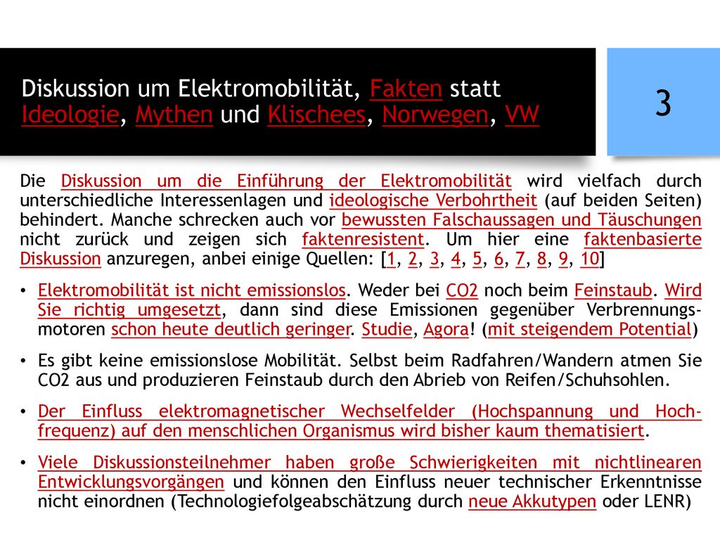 Diskussion um Elektromobilität, Fakten statt Ideologie, Mythen und Klischees, Norwegen, VW