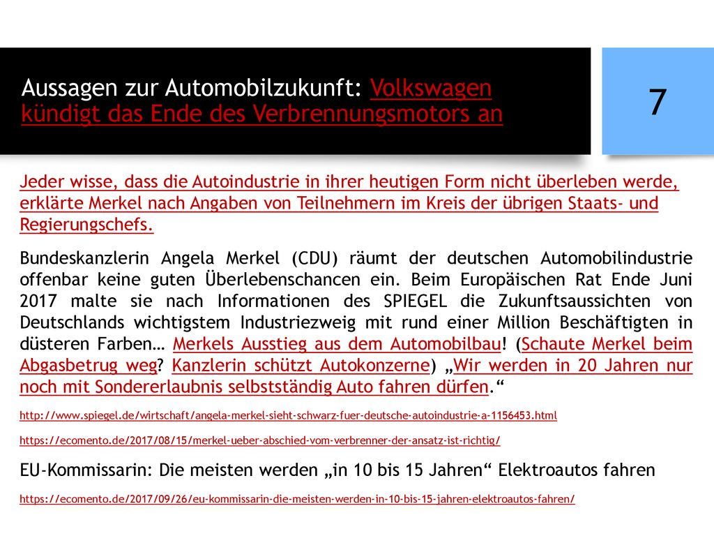 Aussagen zur Automobilzukunft: Volkswagen kündigt das Ende des Verbrennungsmotors an