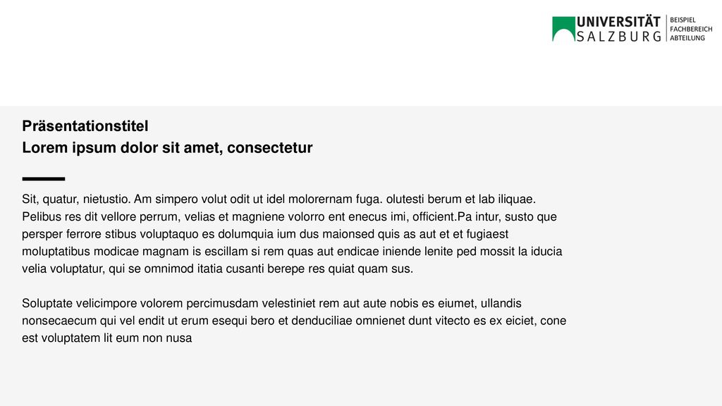 BEISPIEL FACHBEREICH. ABTEILUNG. Präsentationstitel Lorem ipsum dolor sit amet, consectetur.