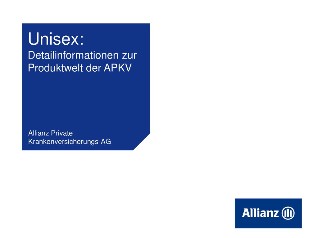 Unisex: Detailinformationen zur Produktwelt der APKV
