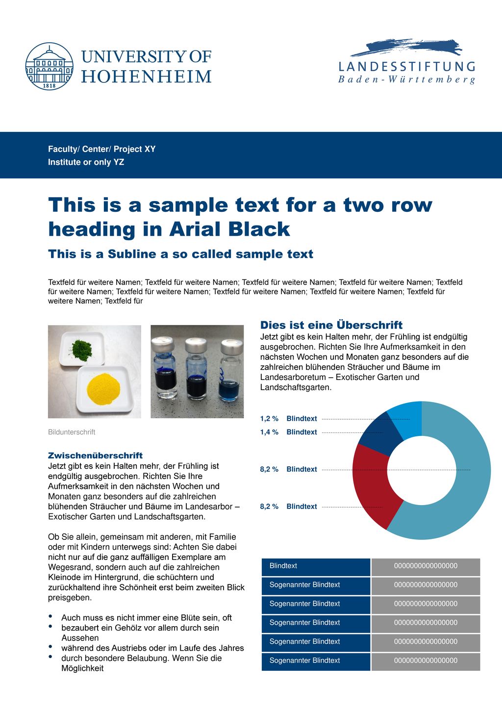 This is a sample text for a two row heading in Arial Black