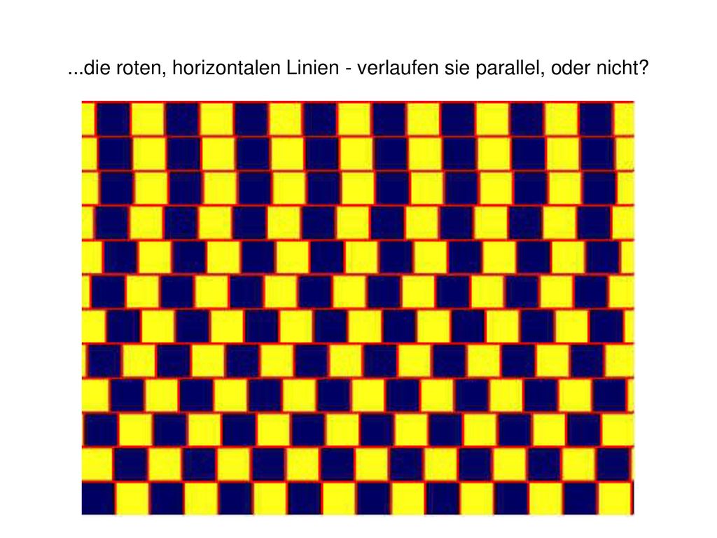 ...die roten, horizontalen Linien - verlaufen sie parallel, oder nicht