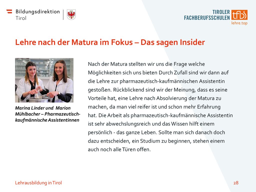 Lehre nach der Matura im Fokus – Das sagen Insider