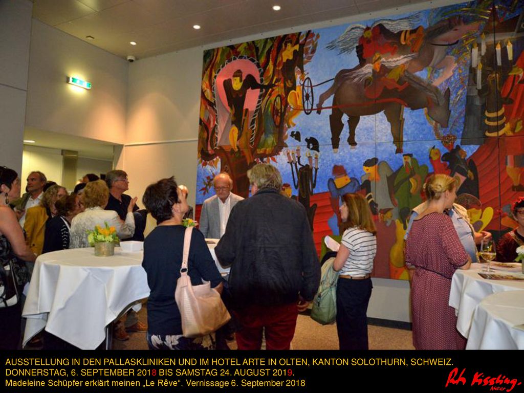 AUSSTELLUNG IN DEN PALLASKLINIKEN UND IM HOTEL ARTE IN OLTEN, KANTON SOLOTHURN, SCHWEIZ.
