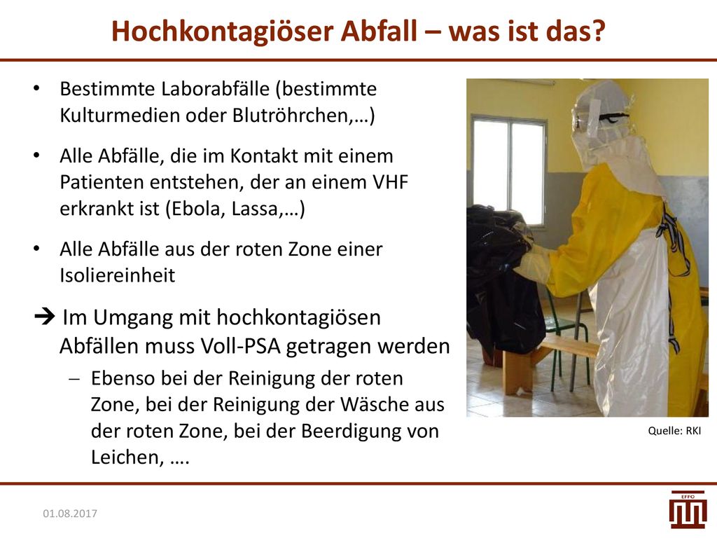 Hochkontagiöser Abfall – was ist das
