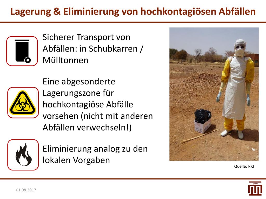 Lagerung & Eliminierung von hochkontagiösen Abfällen