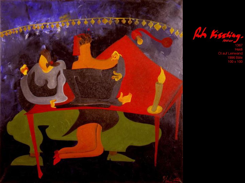1367 Heidi Öl auf Leinwand 1996 Bâle 100 x 100
