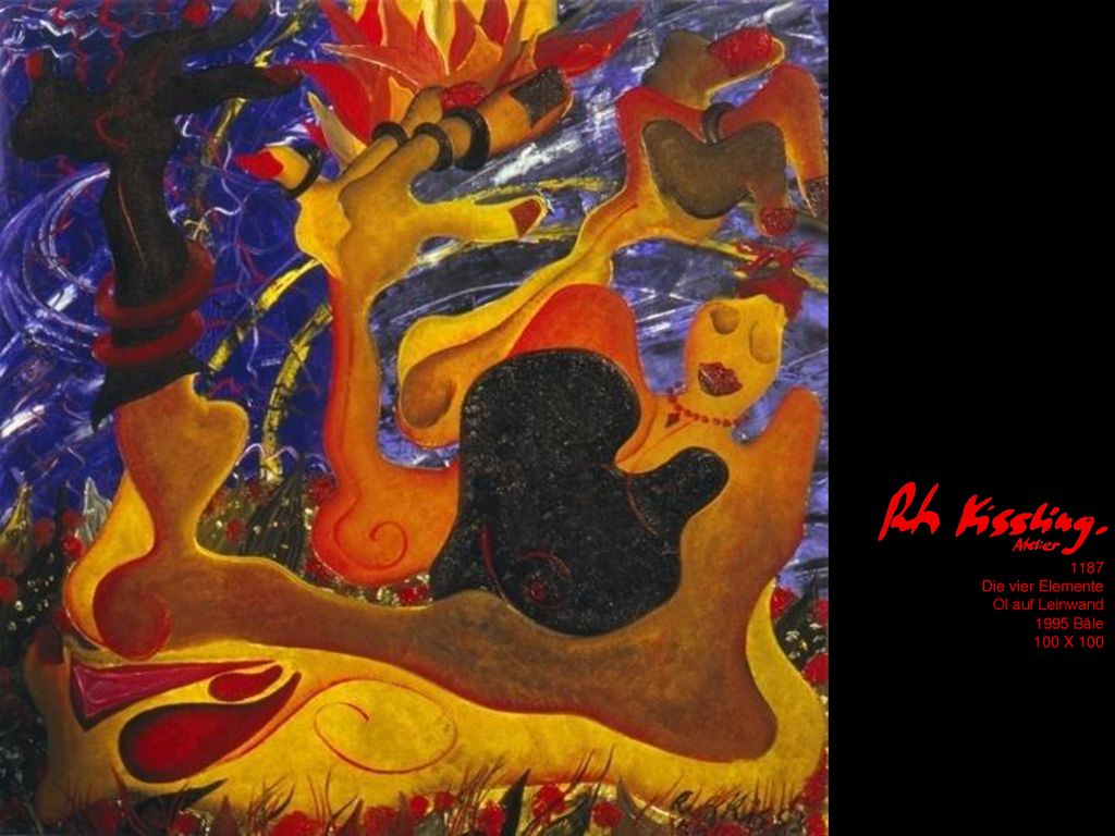 1187 Die vier Elemente Öl auf Leinwand 1995 Bâle 100 X 100