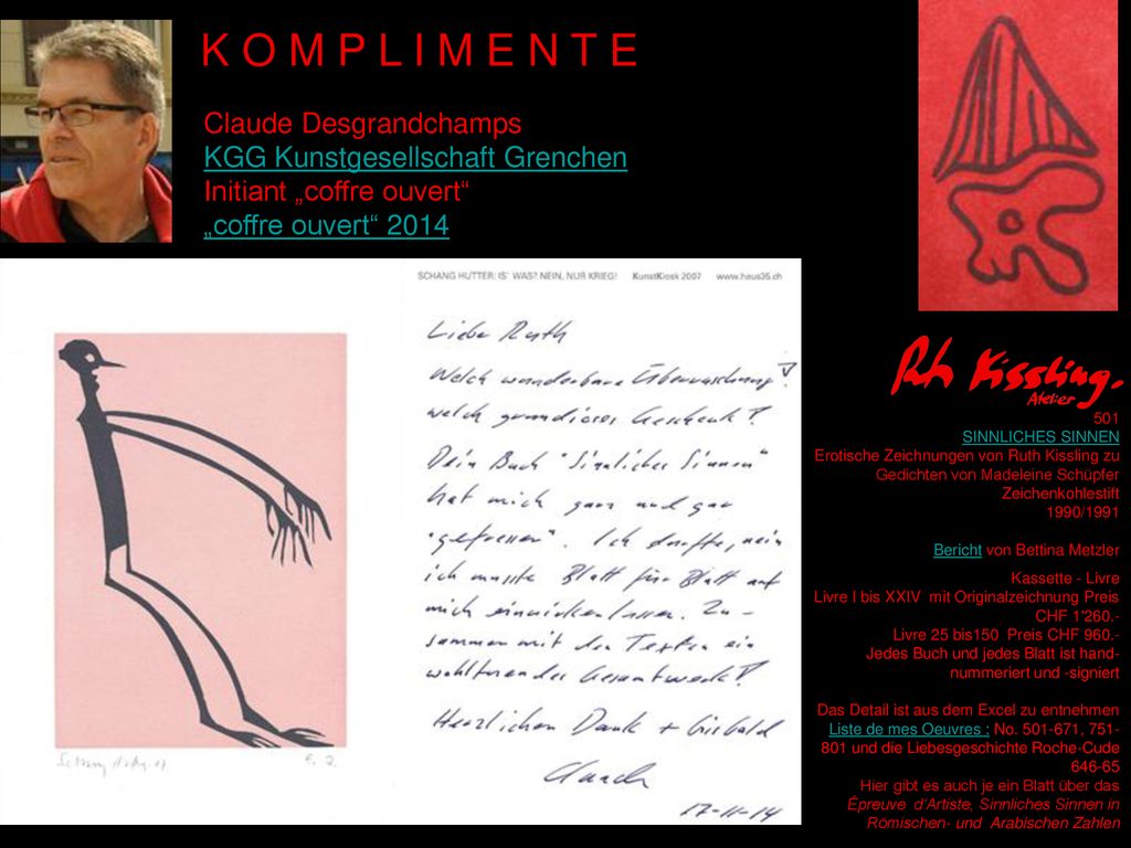K O M P L I M E N T E Claude Desgrandchamps