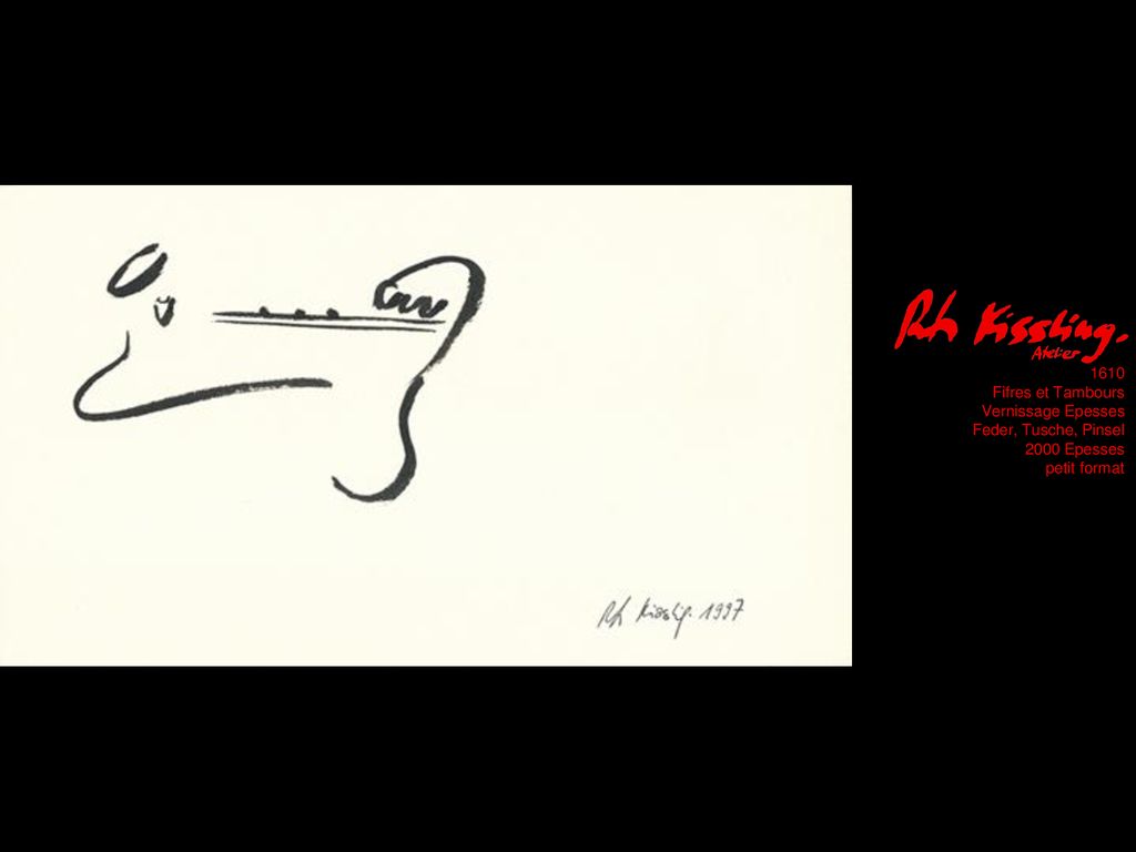 1610 Fifres et Tambours Vernissage Epesses Feder, Tusche, Pinsel 2000 Epesses petit format