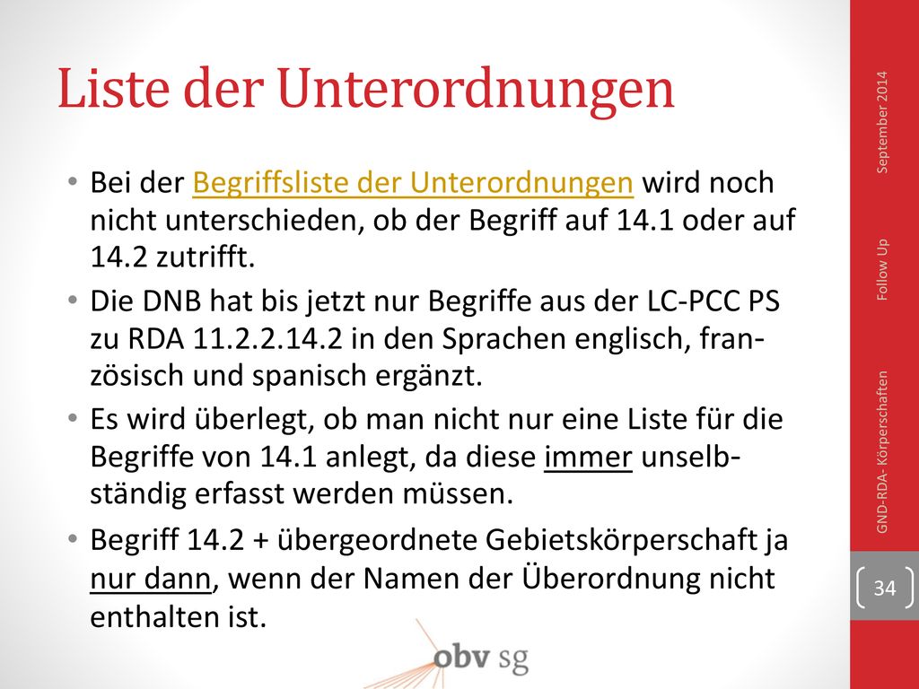 Liste der Unterordnungen