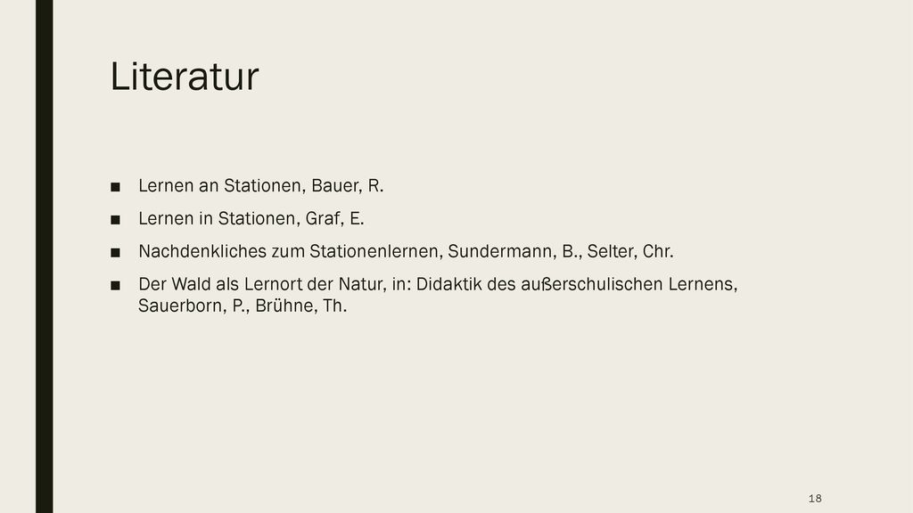 Literatur Lernen an Stationen, Bauer, R. Lernen in Stationen, Graf, E.