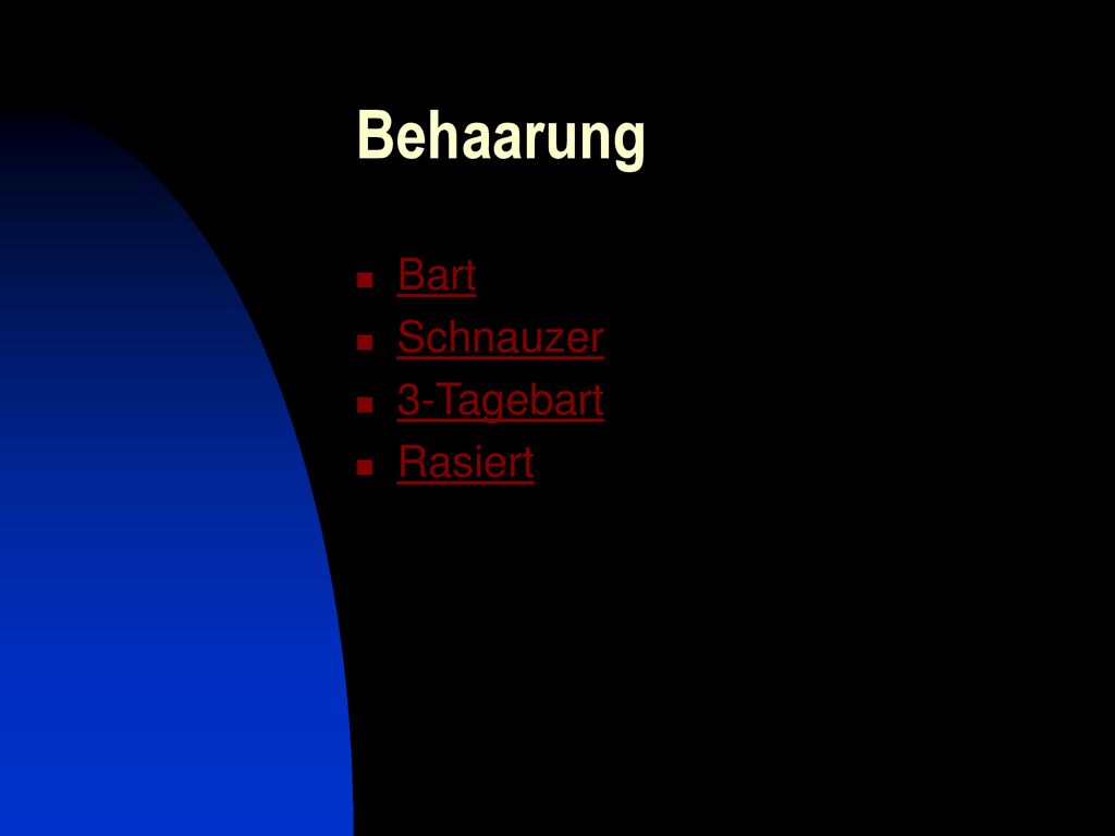 Behaarung Bart Schnauzer 3-Tagebart Rasiert
