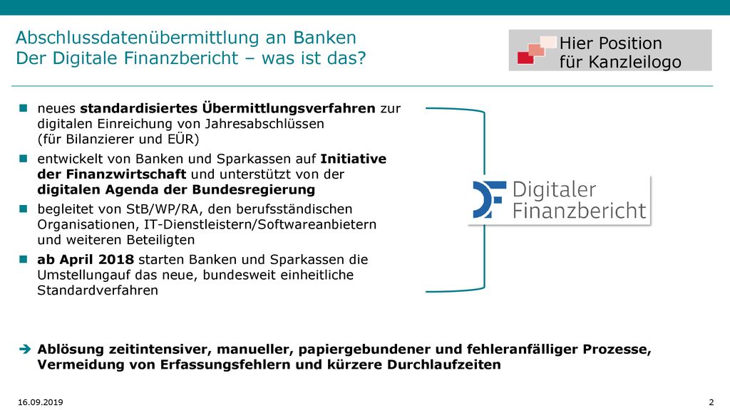 Abschlussdatenübermittlung an Banken Der Digitale Finanzbericht – was ist das