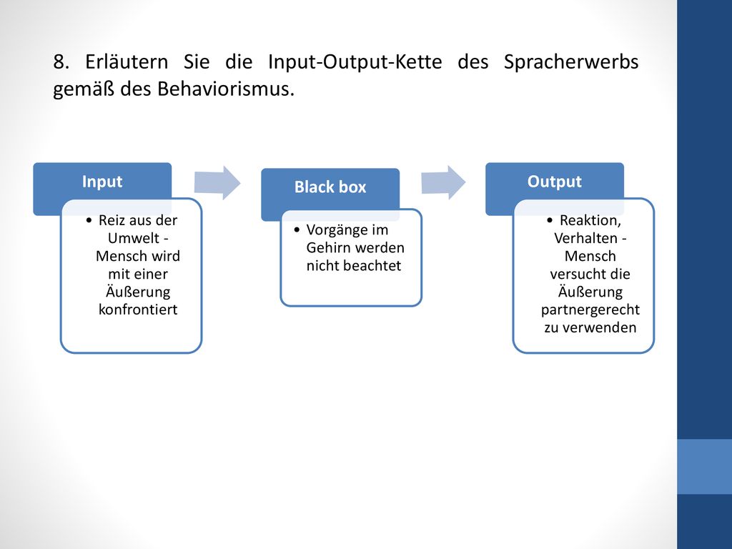 Reiz aus der Umwelt - Mensch wird mit einer Äußerung konfrontiert