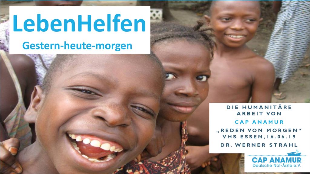Die humanitäre Arbeit von „Reden von morgen VHS Essen,