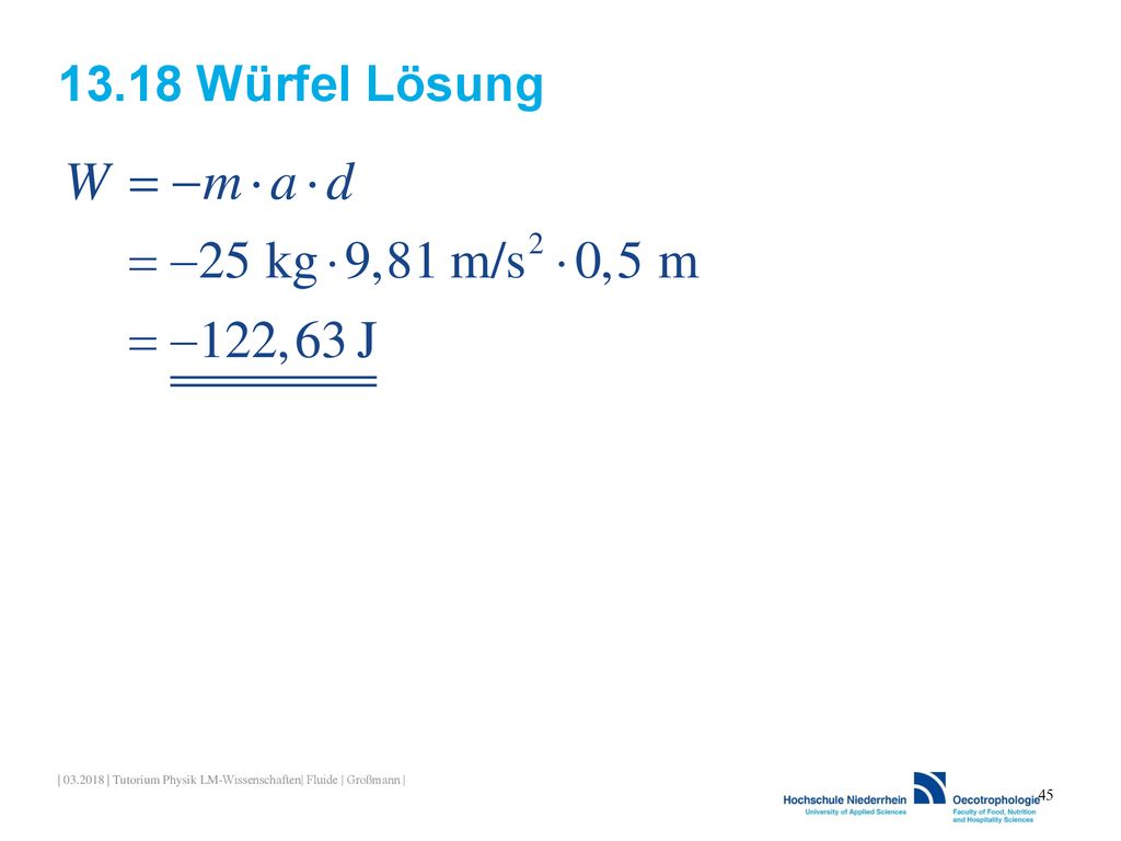 13.18 Würfel Lösung | | Tutorium Physik LM-Wissenschaften| Fluide | Großmann |