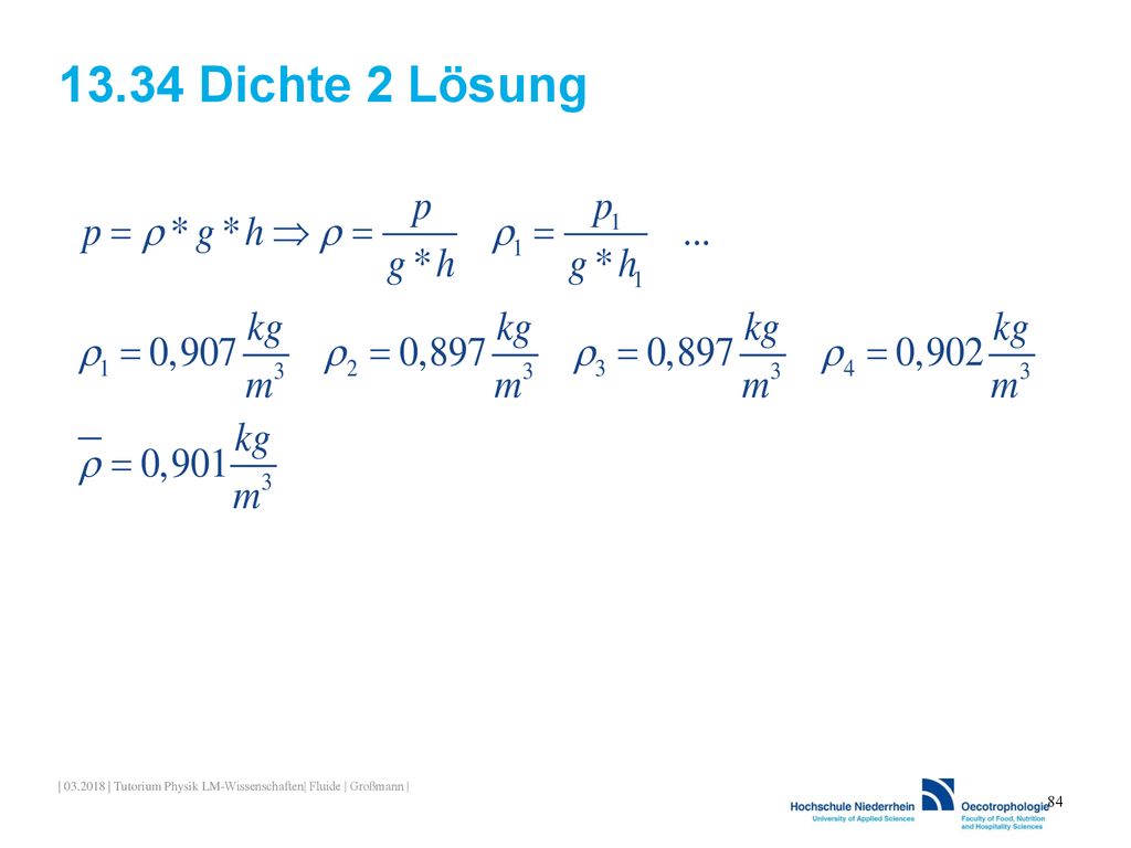 13.34 Dichte 2 Lösung | | Tutorium Physik LM-Wissenschaften| Fluide | Großmann |