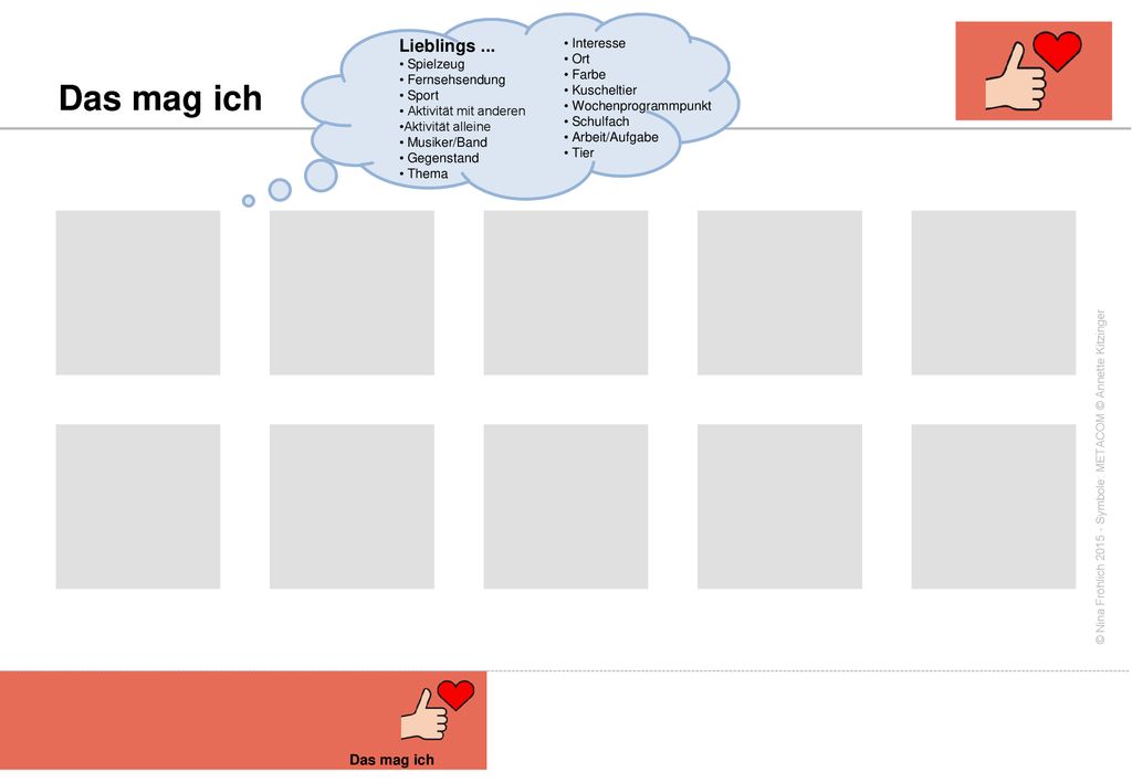 Das mag ich Lieblings ... Das mag ich Interesse Spielzeug Ort