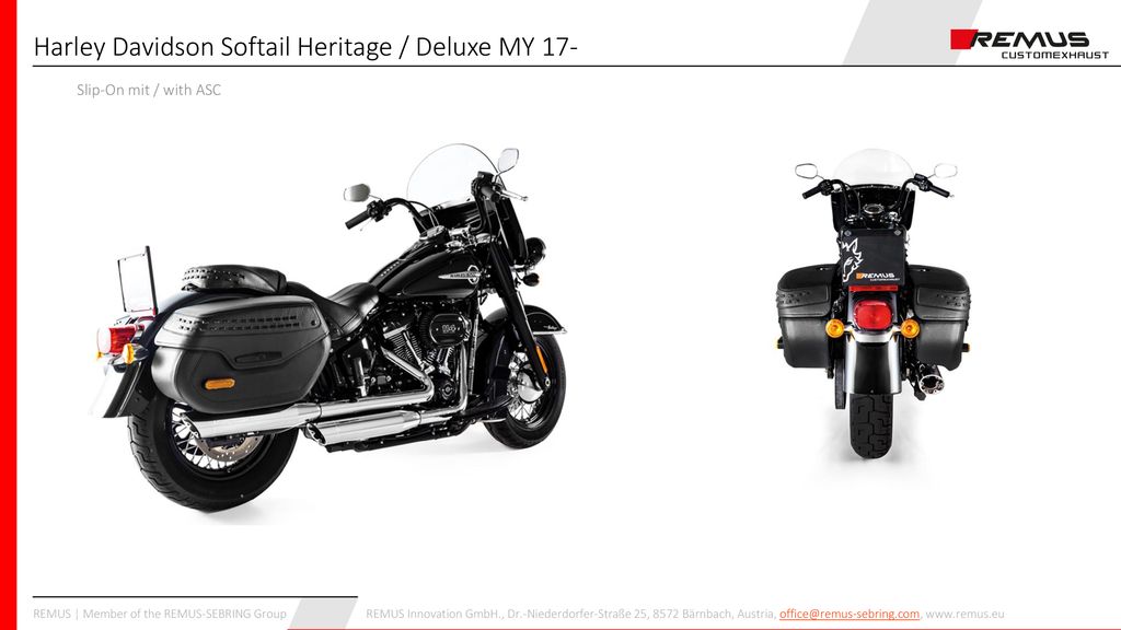 Harley Davidson Softail Heritage / Deluxe MY 17-