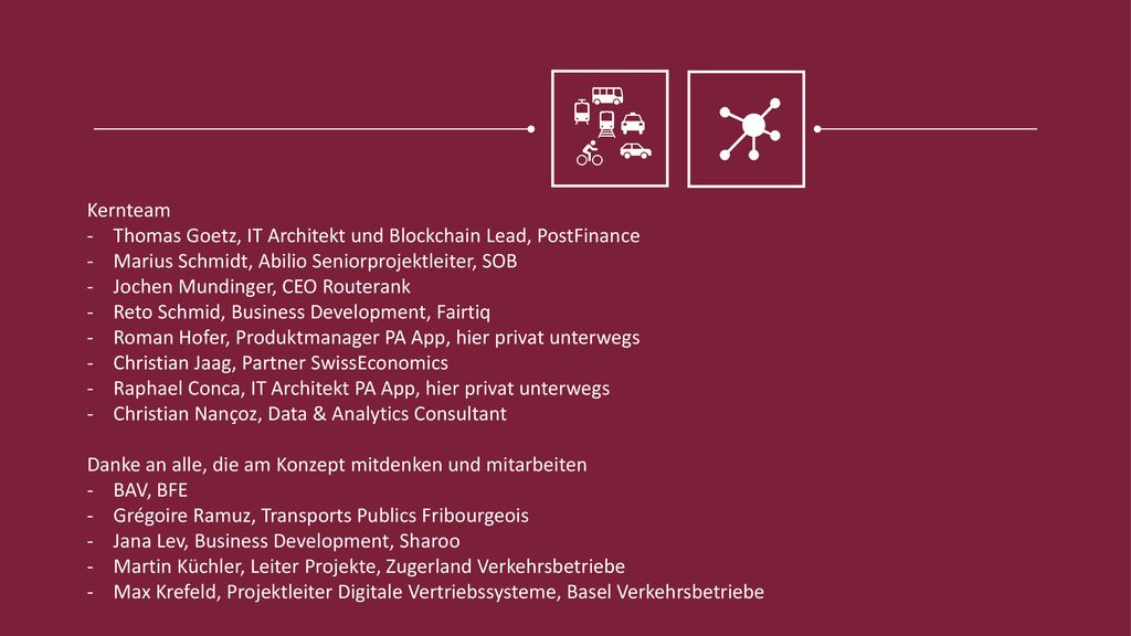 Kernteam Thomas Goetz, IT Architekt und Blockchain Lead, PostFinance. Marius Schmidt, Abilio Seniorprojektleiter, SOB.