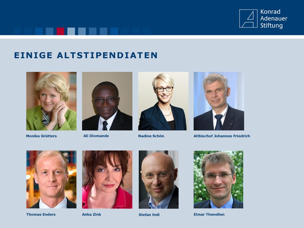 Monika Grütters Ali Diomande. Nadine Schön. Altbischof Johannes Friedrich. Thomas Enders. Anka Zink.