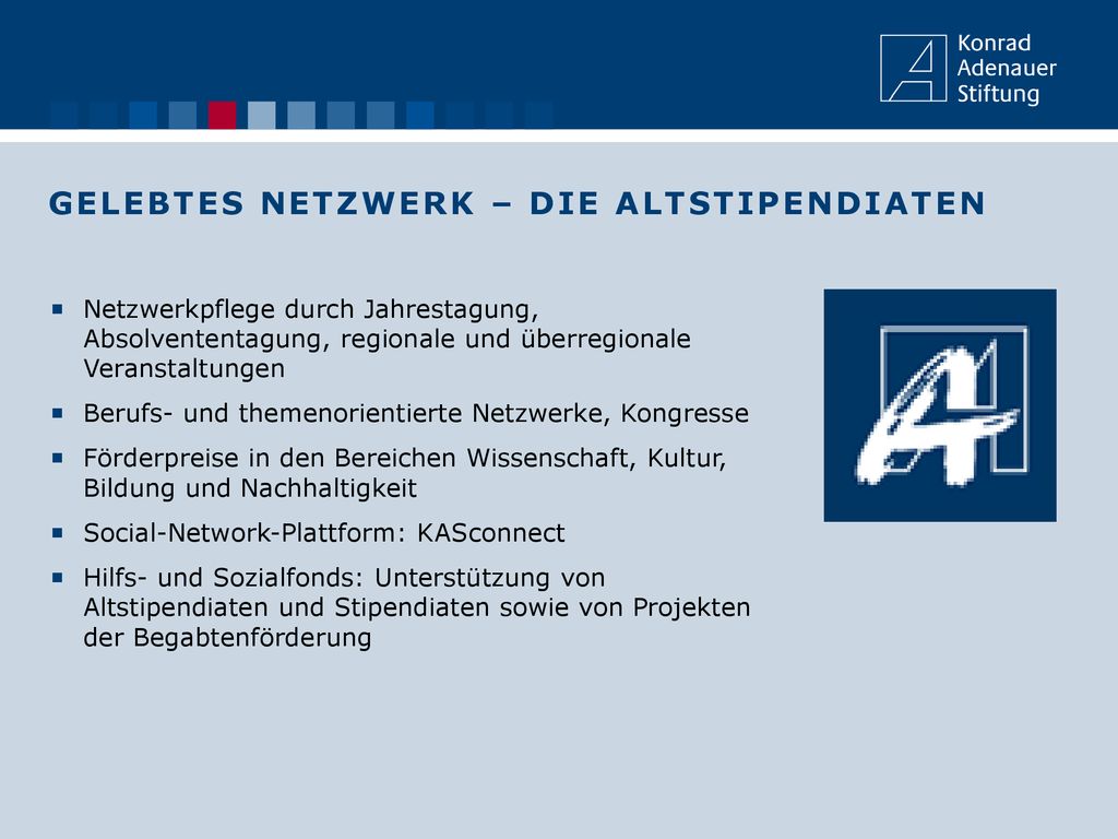 Netzwerkpflege durch Jahrestagung, Absolvententagung, regionale und überregionale Veranstaltungen
