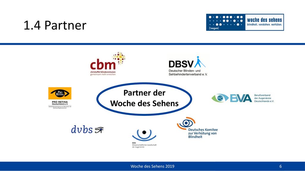 1.4 Partner Partner der Woche des Sehens Woche des Sehens 2019
